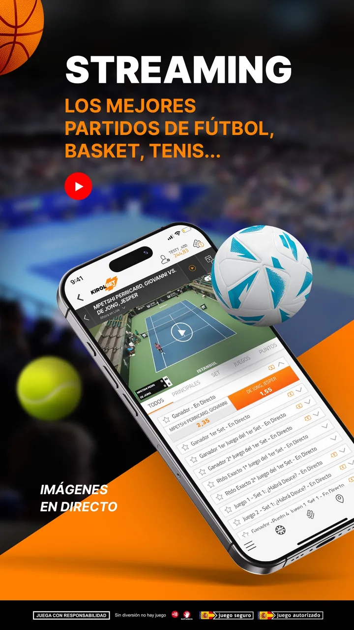 Captura oficial de la app de Kirolbet en la App Store española
